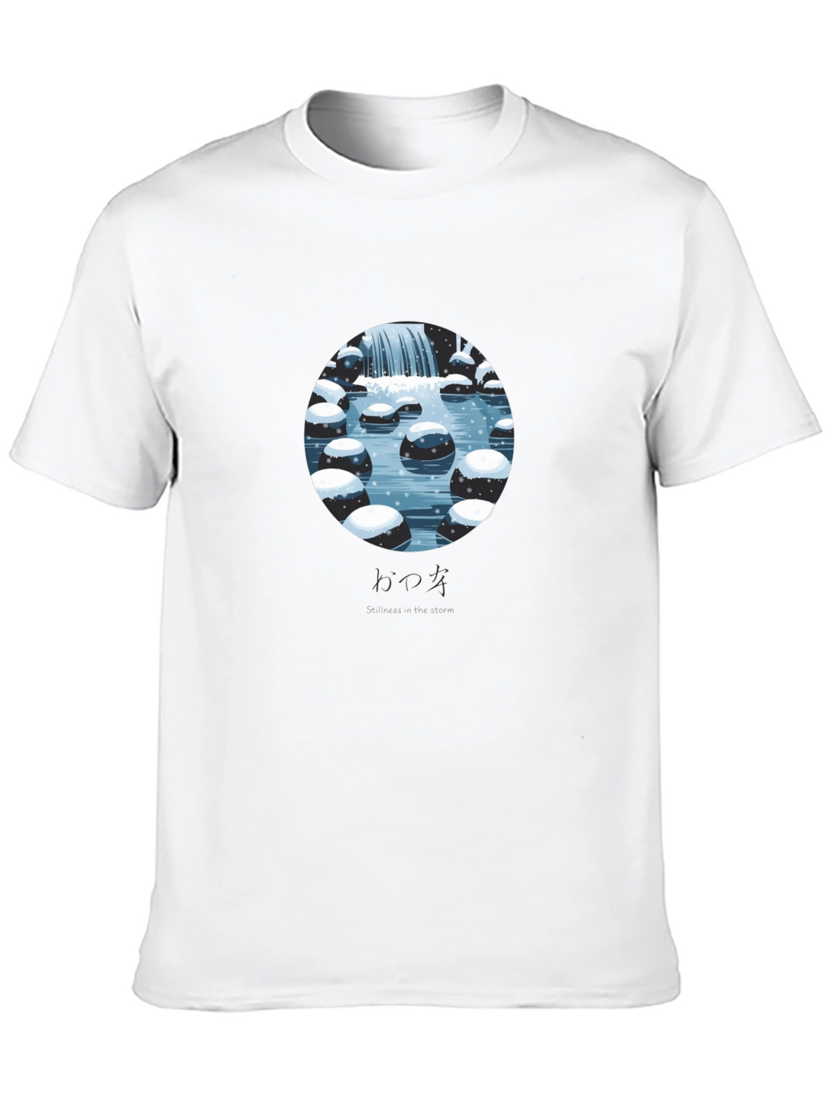 Winter Falls Graphic Tee - Stylish Black T-Shirt