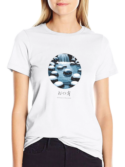 Winter Falls Graphic Tee - Stylish Black T-Shirt