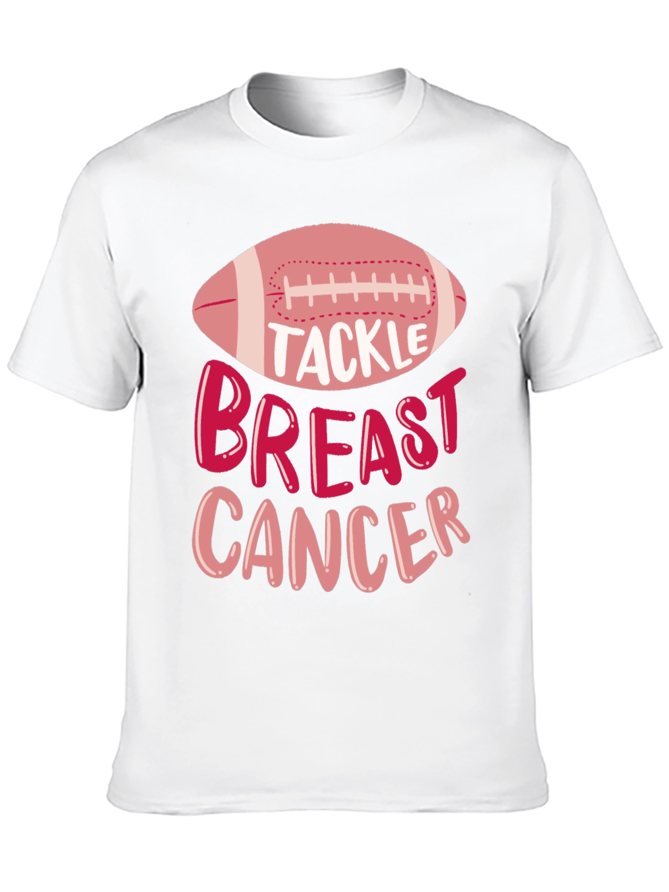 Tackle Breast Cancer Awareness Football T-Shirt