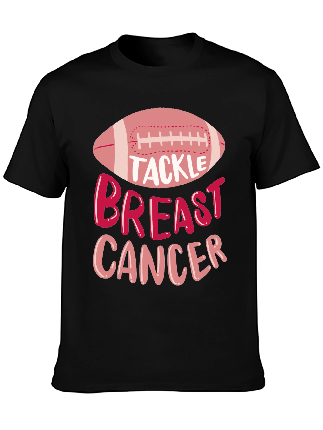 Tackle Breast Cancer Awareness Football T-Shirt