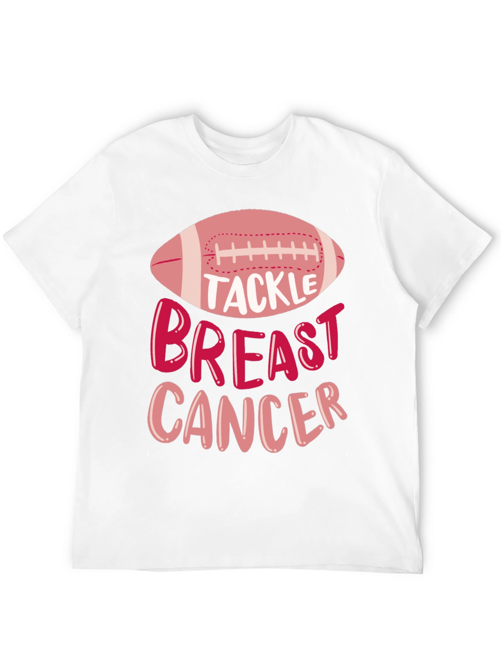 Tackle Breast Cancer Awareness Football T-Shirt