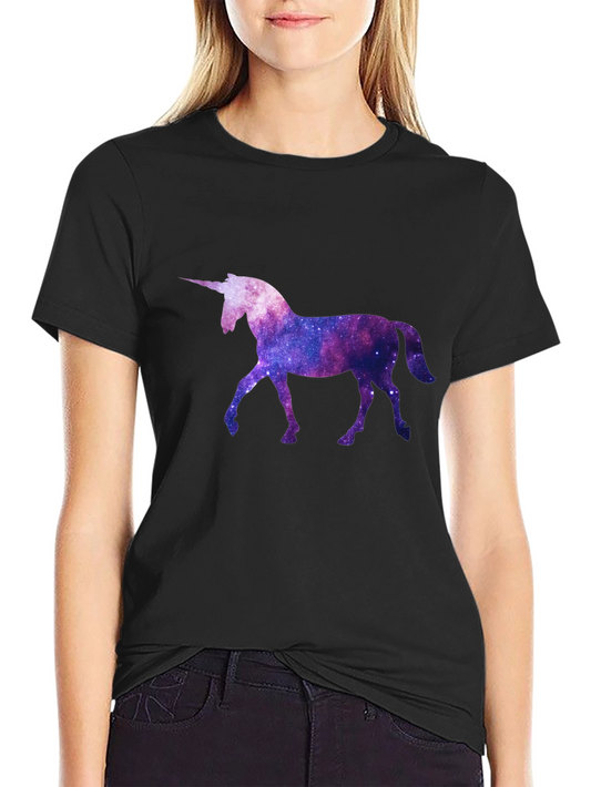 Unicorn Galaxy Graphic T-Shirt - Stylish Cosmic Design