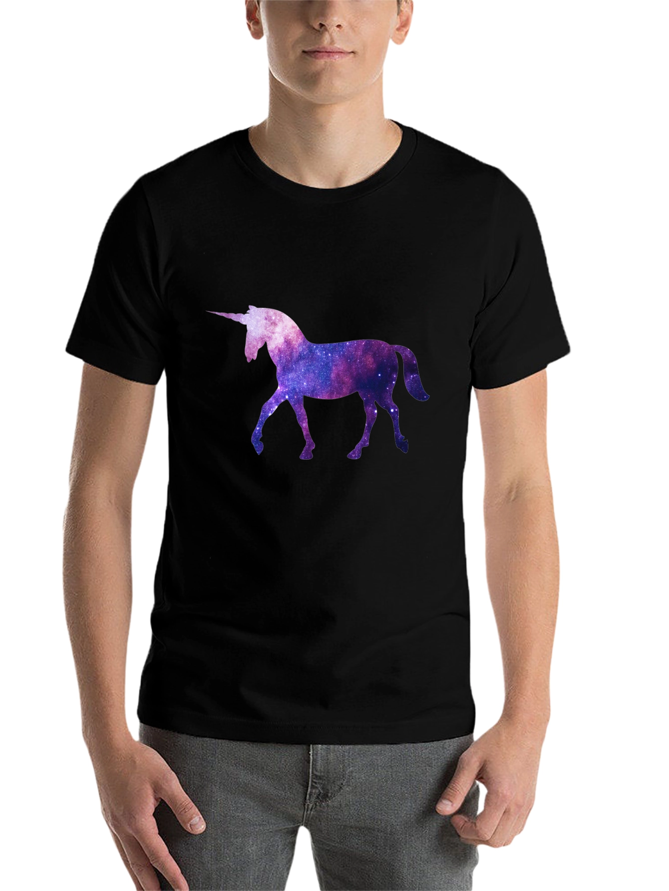 Unicorn Galaxy Graphic T-Shirt - Stylish Cosmic Design