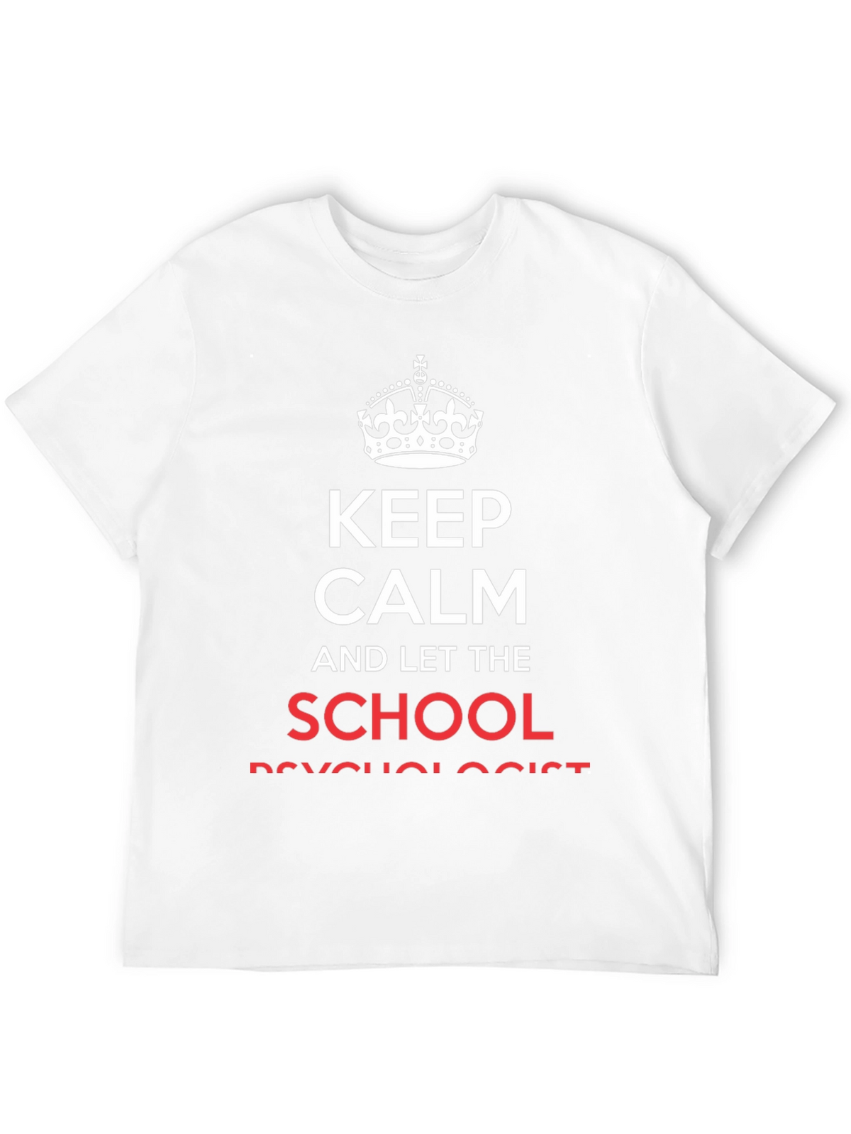Keep Calm School Psychologist Black Cotton T-Shirt