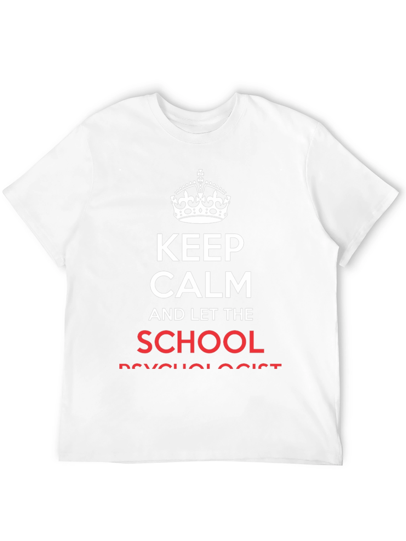 Keep Calm School Psychologist Black Cotton T-Shirt