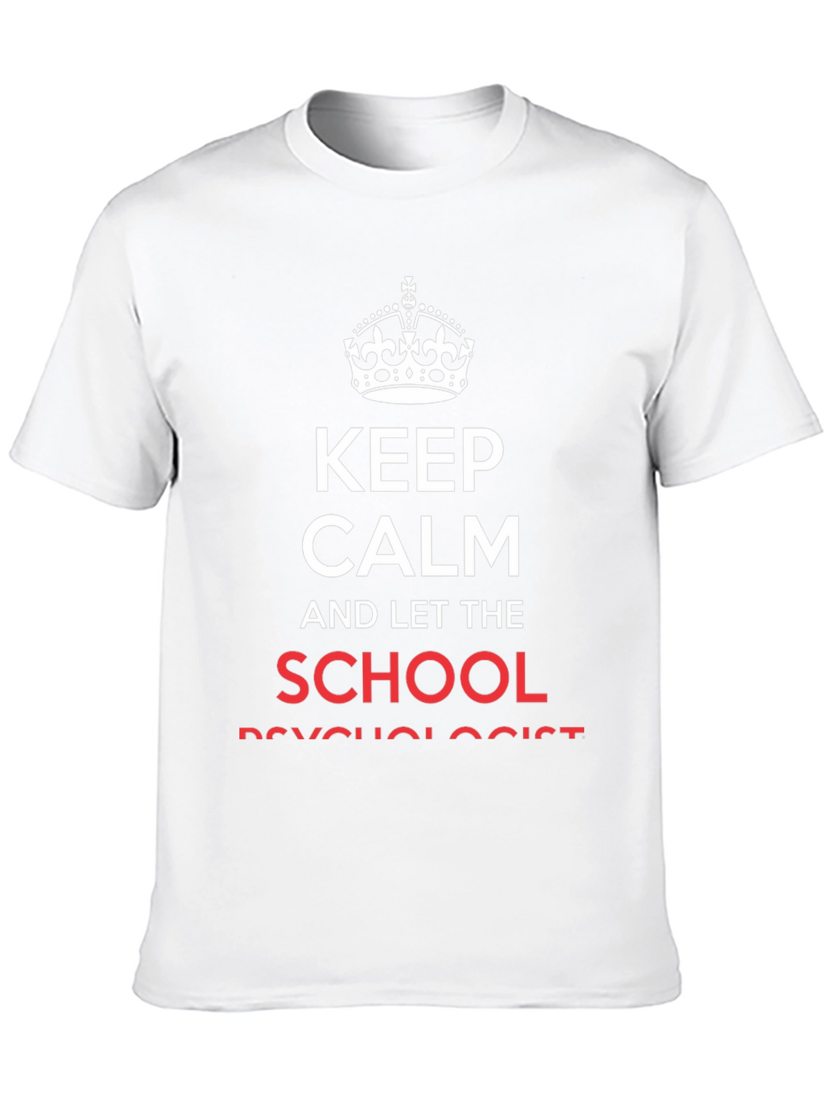 Keep Calm School Psychologist Black Cotton T-Shirt