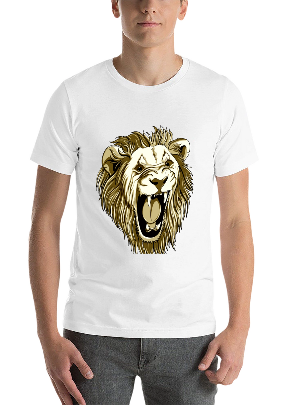 Roaring Lion Graphic Tee - Black Cotton T-Shirt