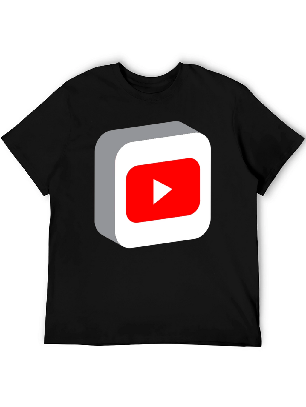 YouTube Play Button Black T-Shirt