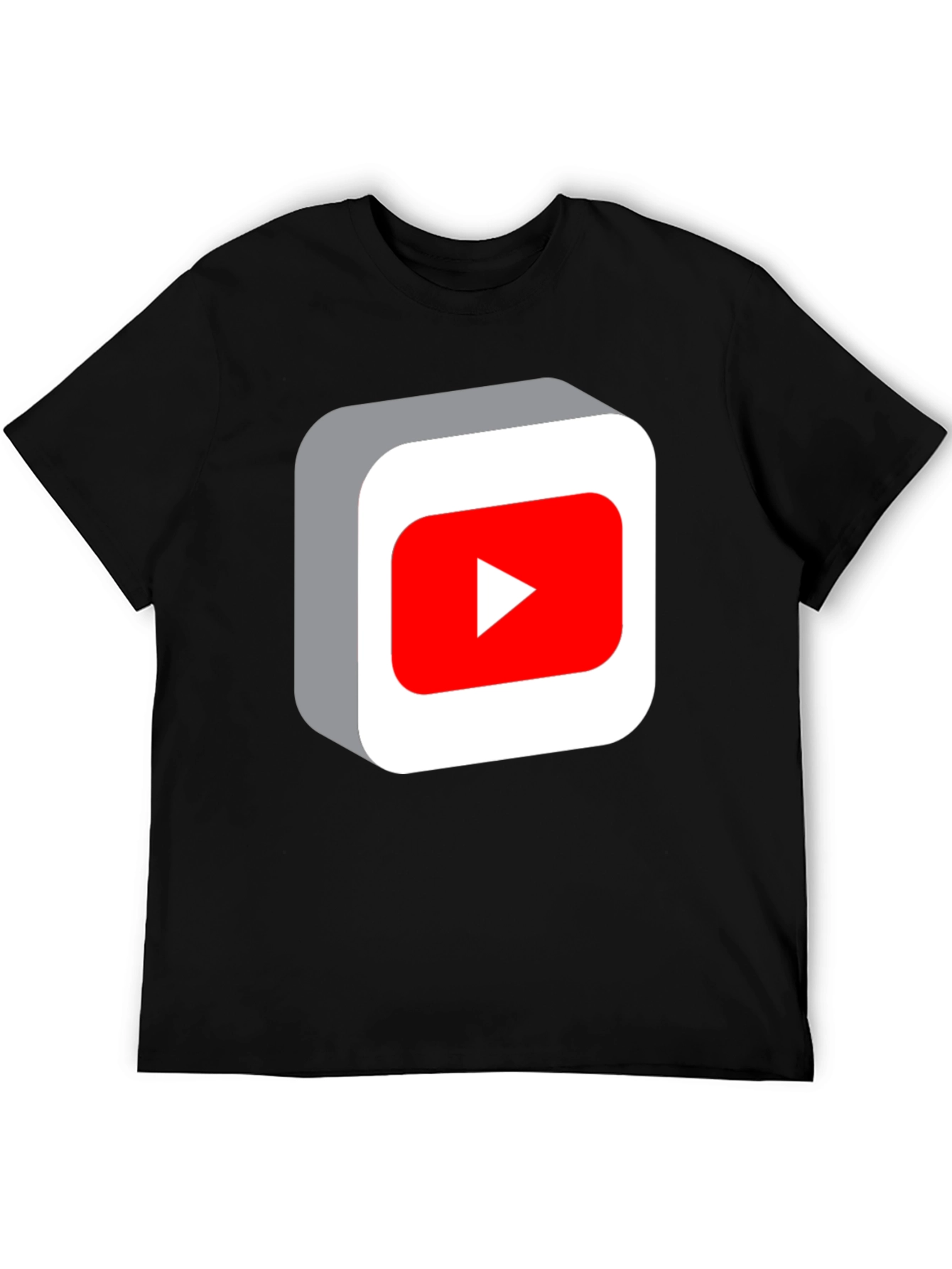 YouTube Play Button Black T-Shirt