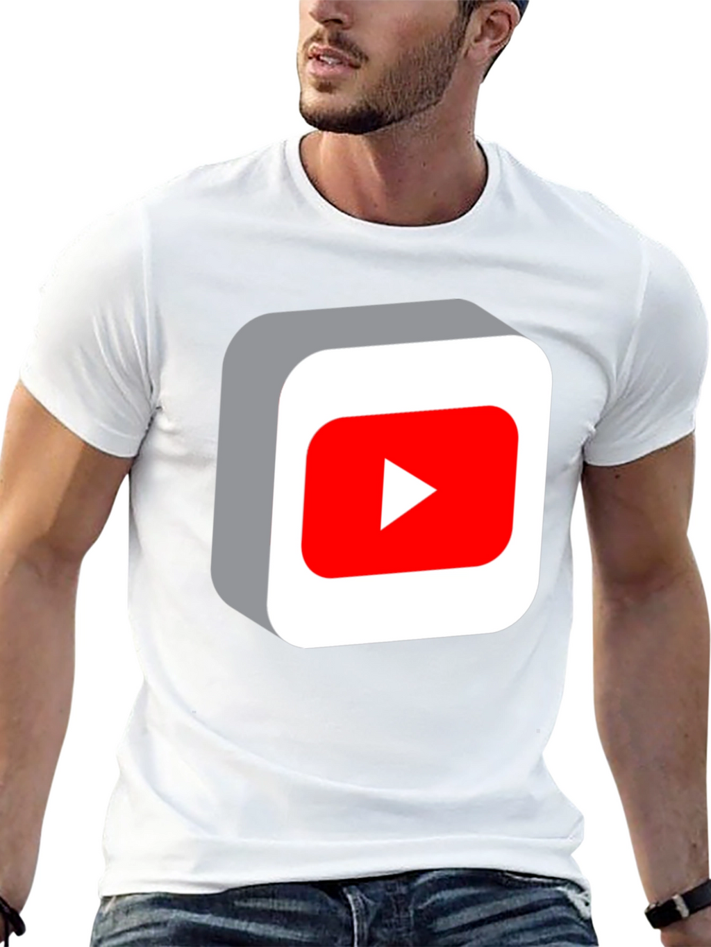 YouTube Play Button Black T-Shirt