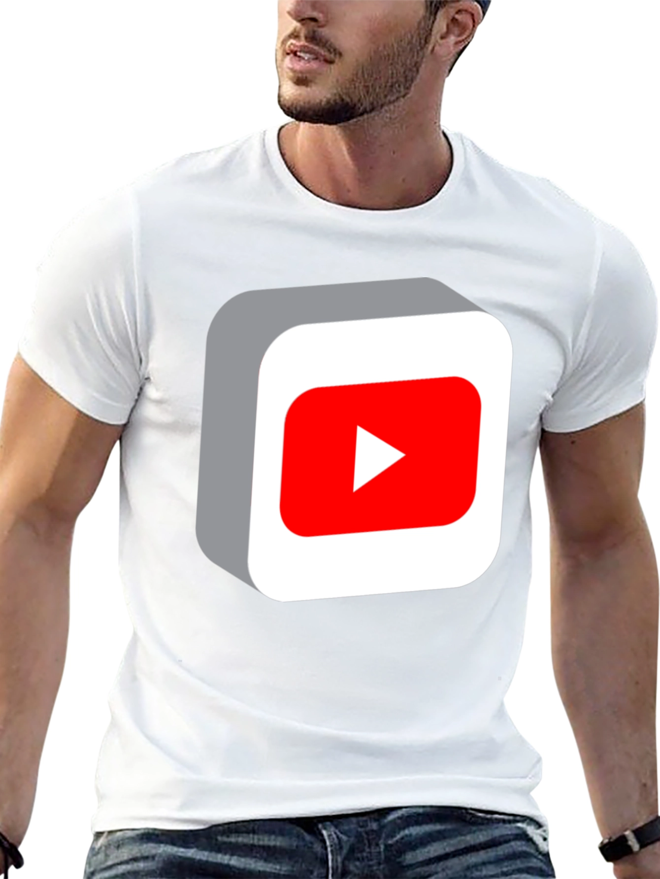 YouTube Play Button Black T-Shirt
