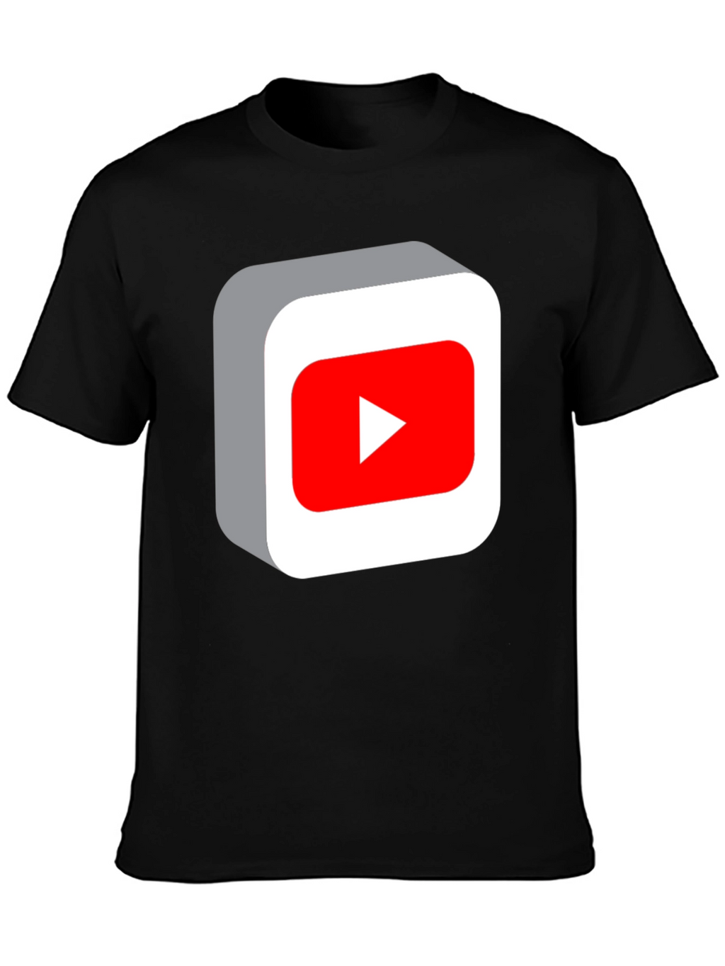 YouTube Play Button Black T-Shirt