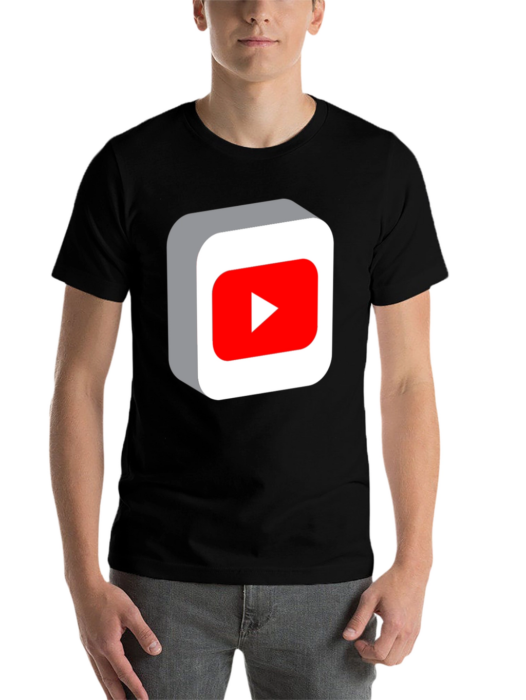 YouTube Play Button Black T-Shirt