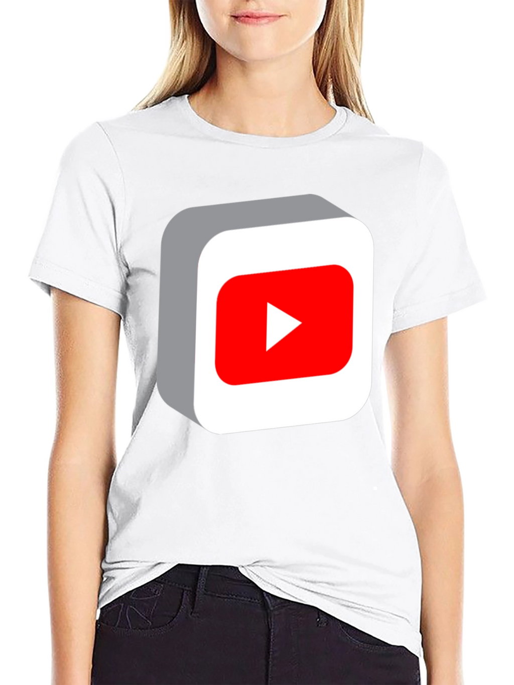 YouTube Play Button Black T-Shirt