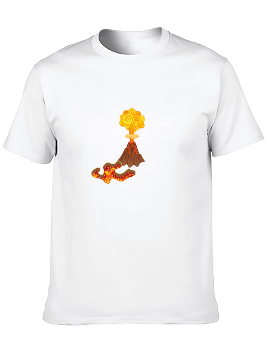 Volcano Eruption Graphic Tee - Bold Black T-Shirt