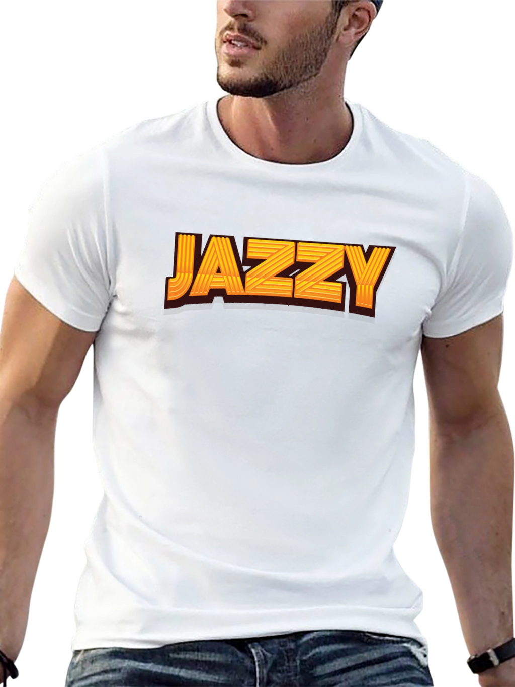 Jazzy Graphic Print Black T-Shirt