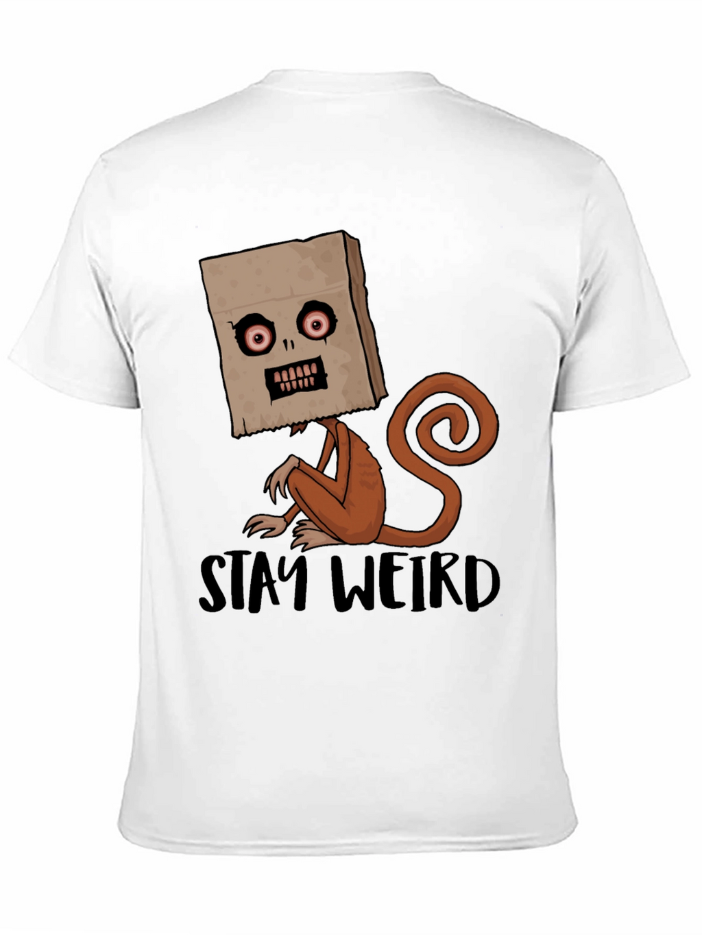 Stay Weird Monkey Graphic Tee - Black