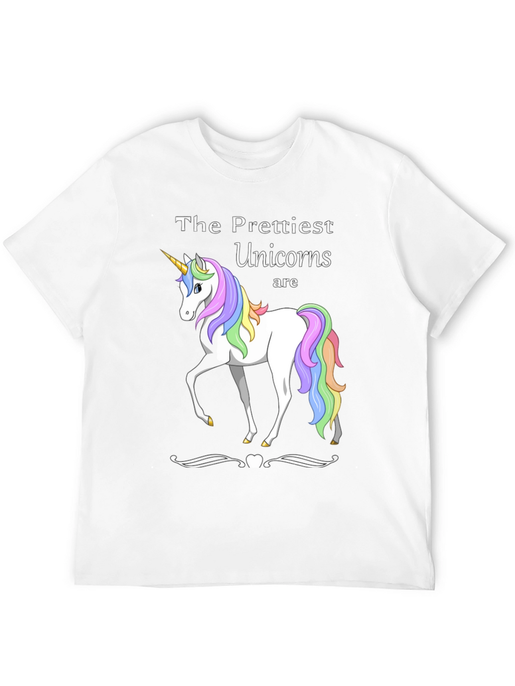 Prettiest Unicorns T-Shirt Black Cotton Blend