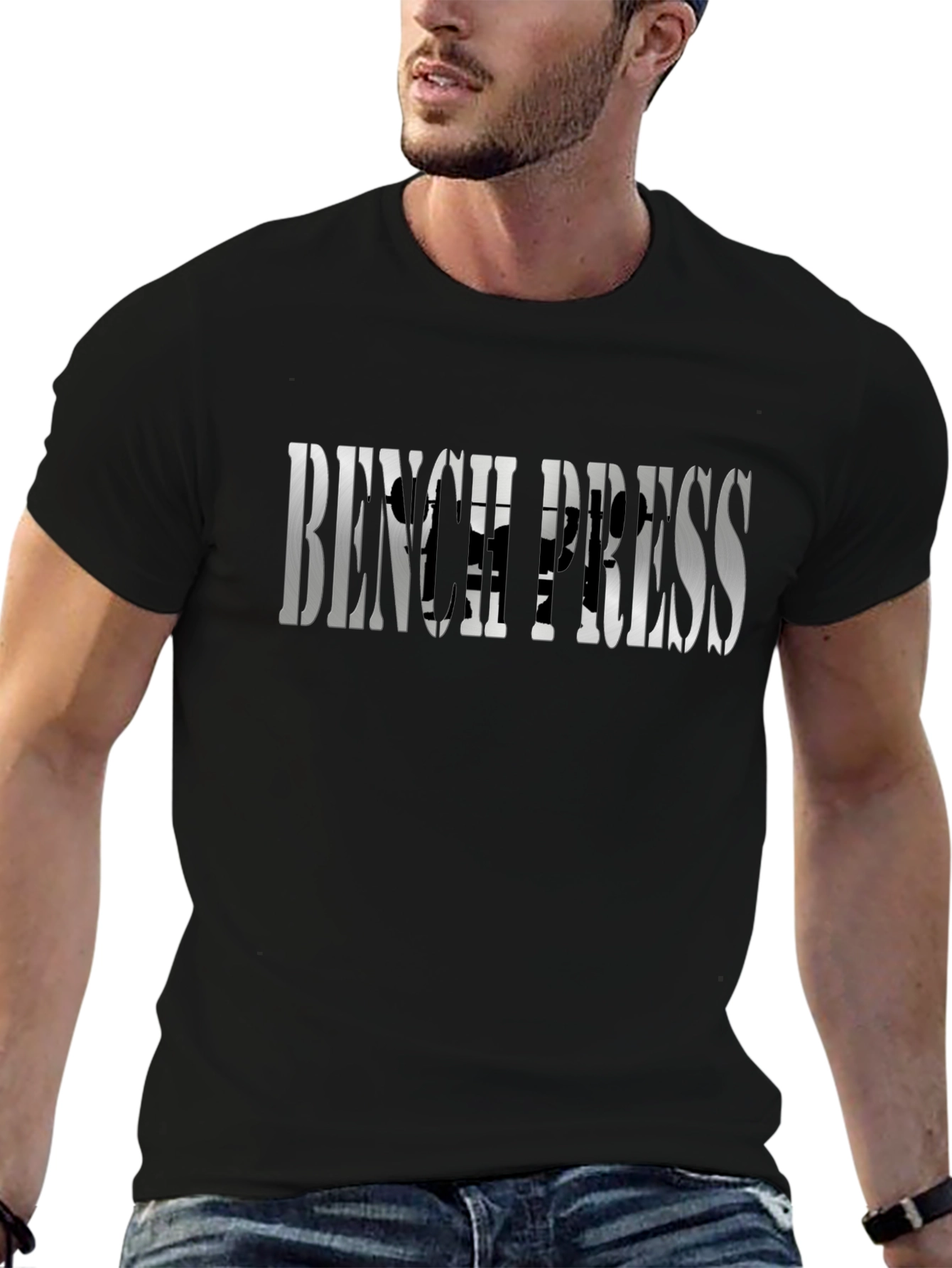 Bench Press Graphic T-Shirt - Gym Workout Apparel