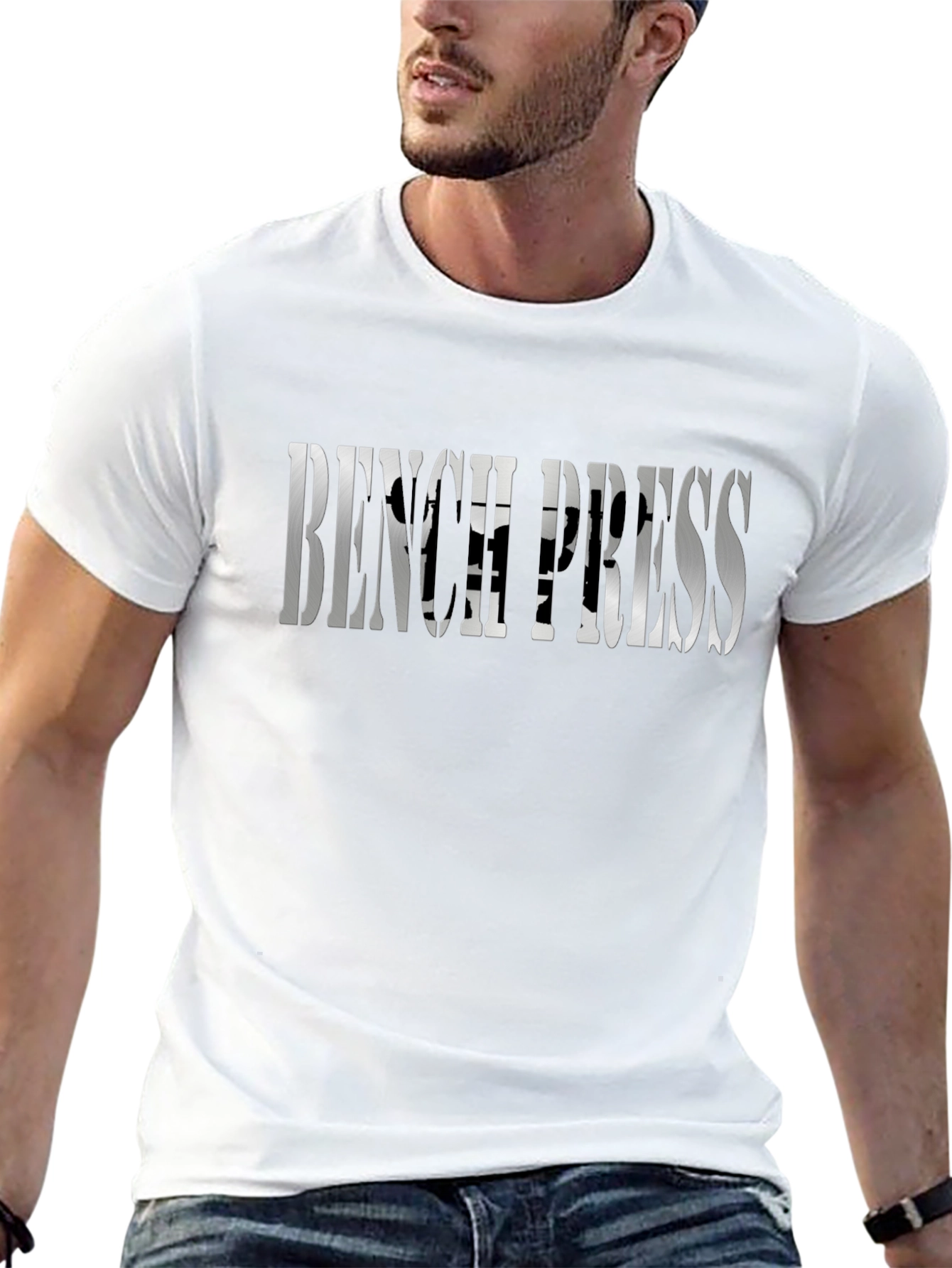 Bench Press Graphic T-Shirt - Gym Workout Apparel