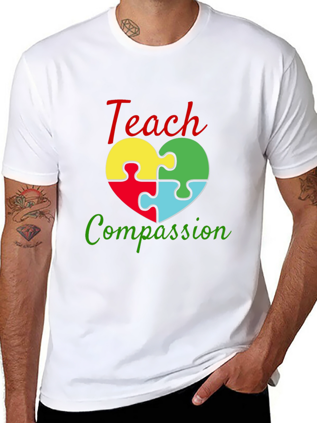 Teach Compassion Autism Awareness T-Shirt