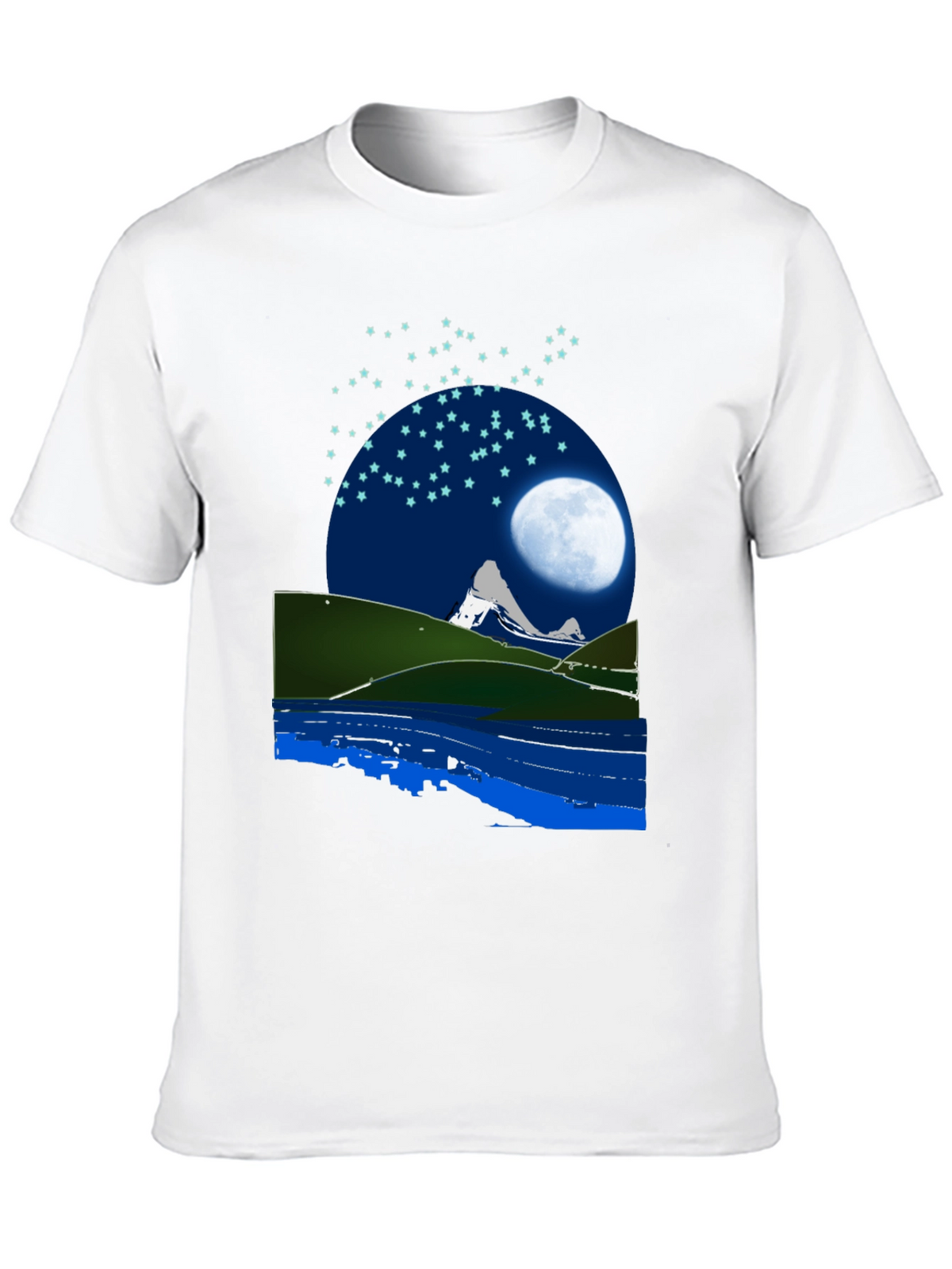 Night Sky Mountain Graphic Tee