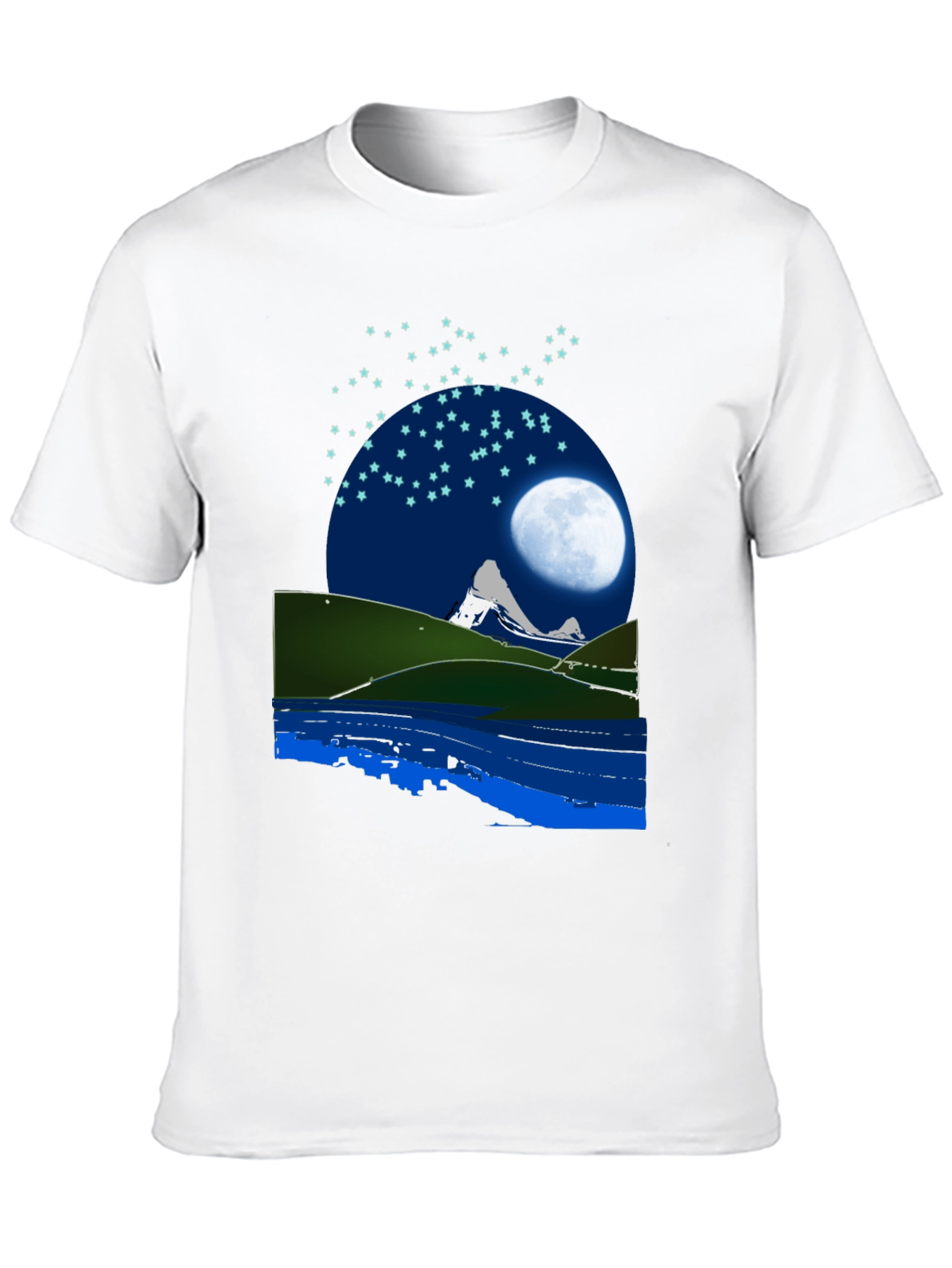 Night Sky Mountain Graphic Tee