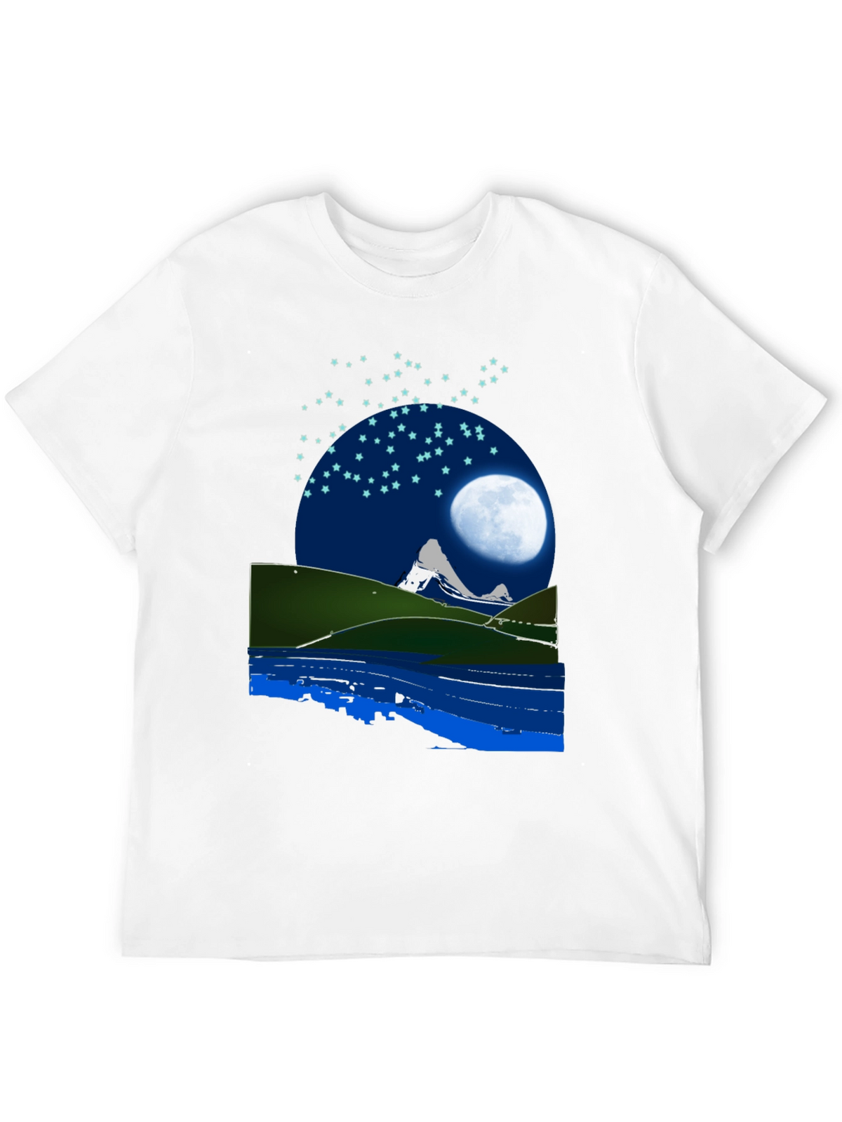 Night Sky Mountain Graphic Tee