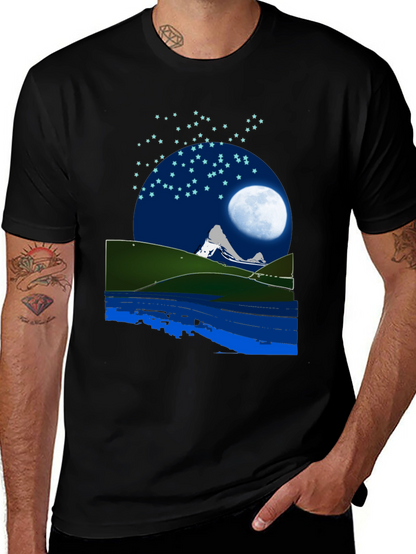 Night Sky Mountain Graphic Tee