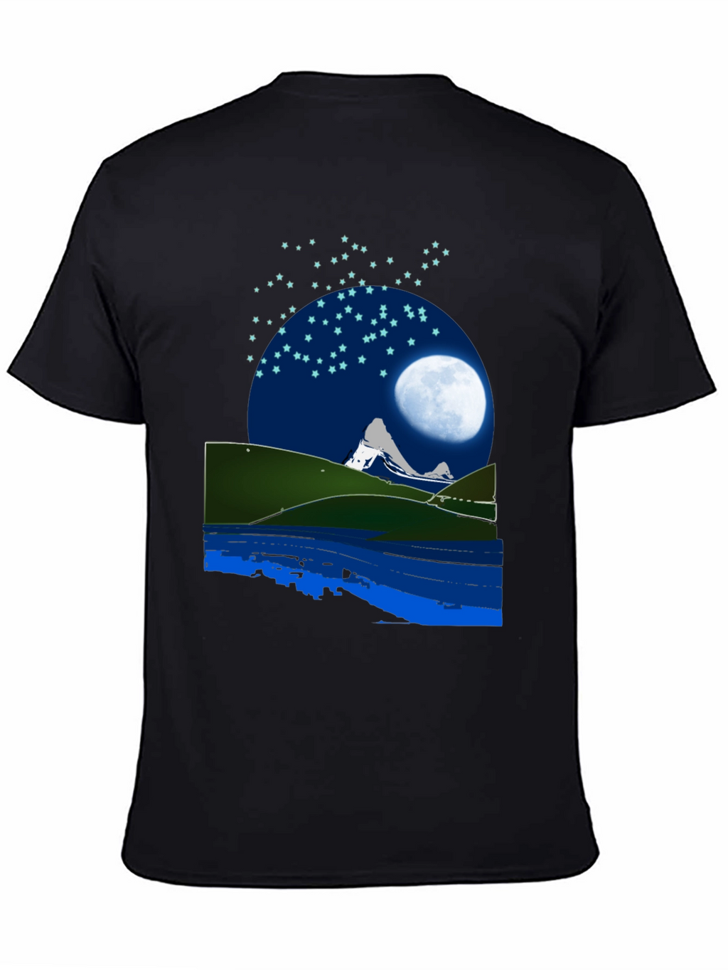 Night Sky Mountain Graphic Tee