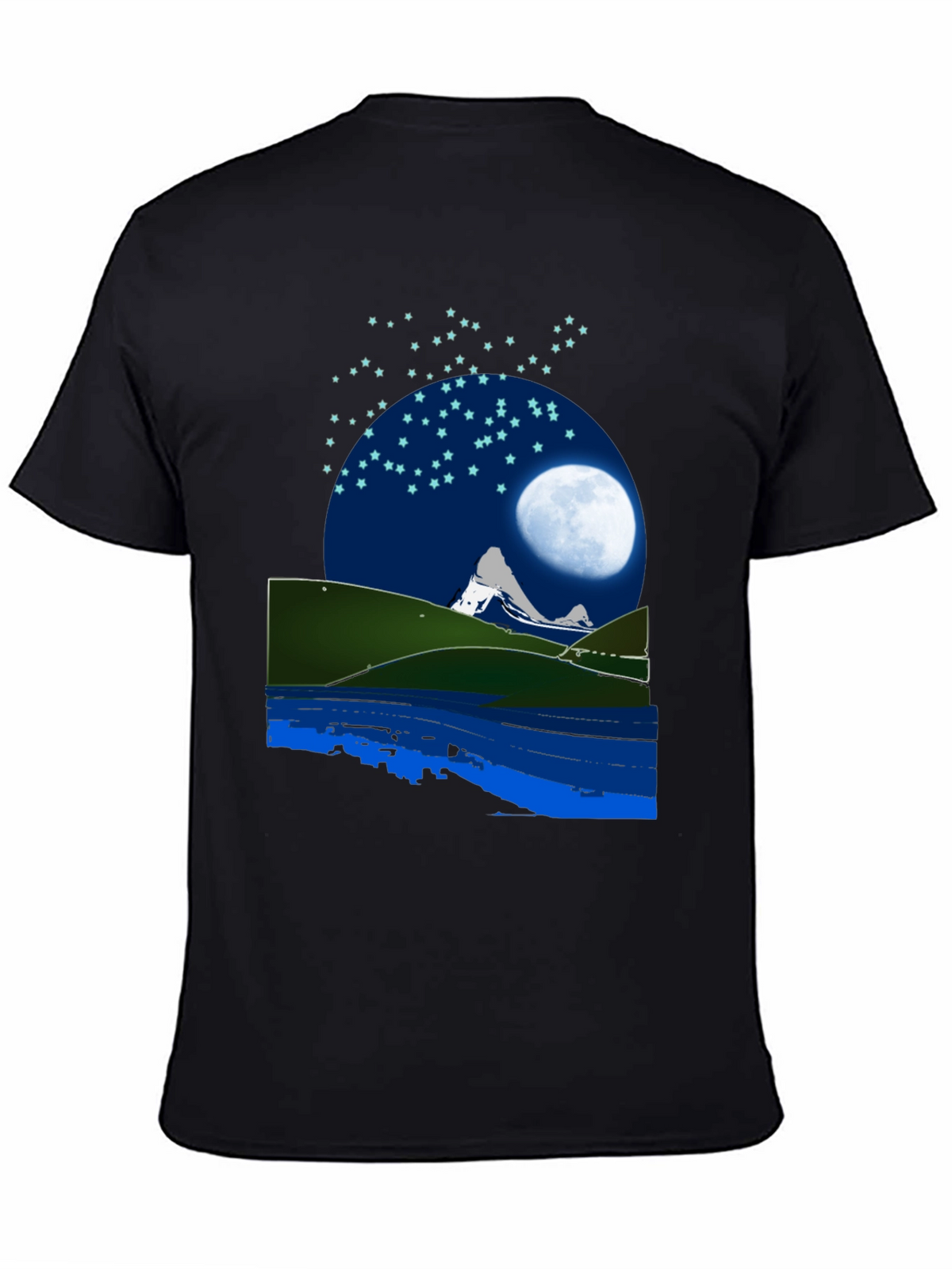 Night Sky Mountain Graphic Tee