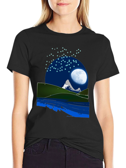 Night Sky Mountain Graphic Tee
