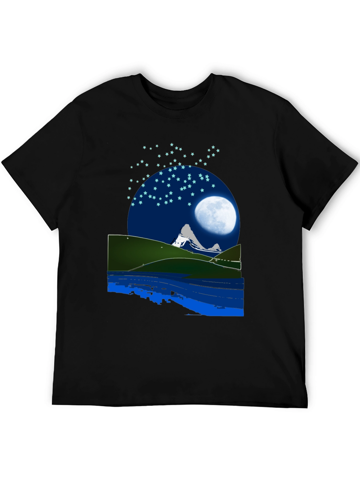 Night Sky Mountain Graphic Tee