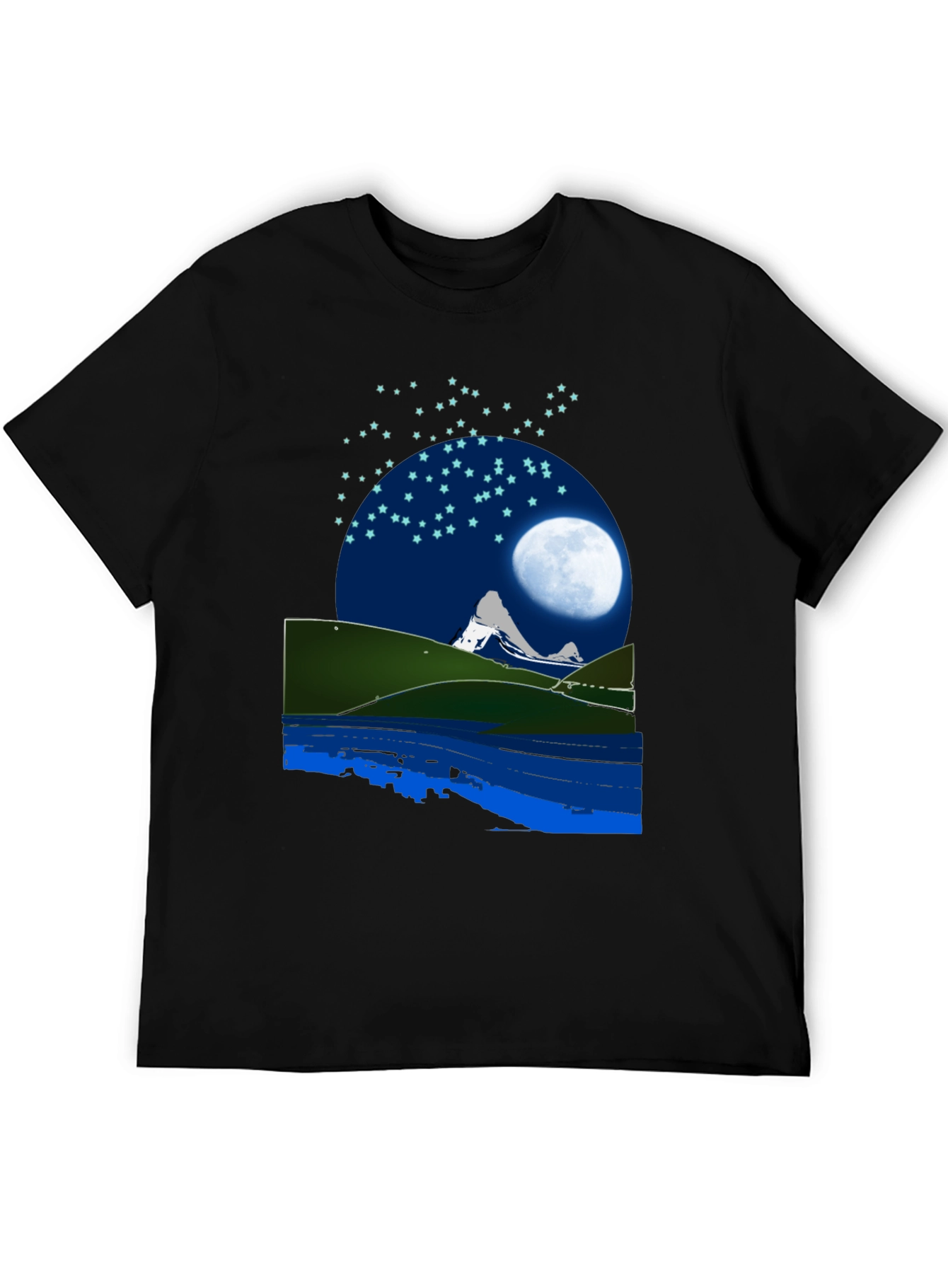 Night Sky Mountain Graphic Tee