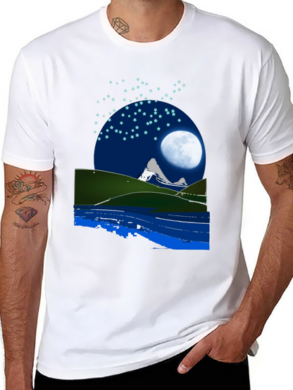 Night Sky Mountain Graphic Tee