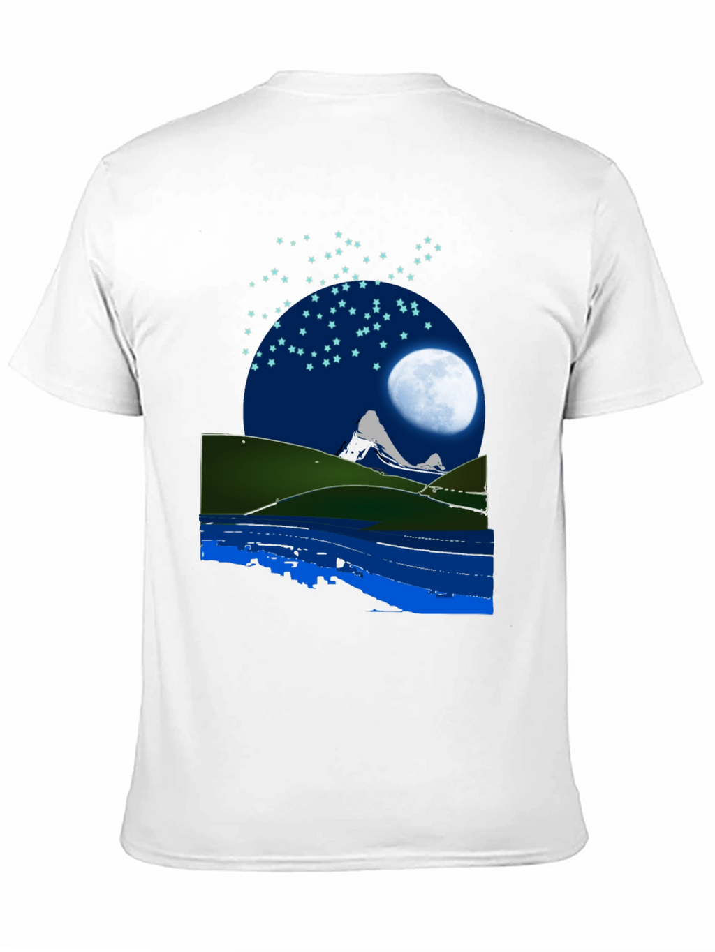 Night Sky Mountain Graphic Tee