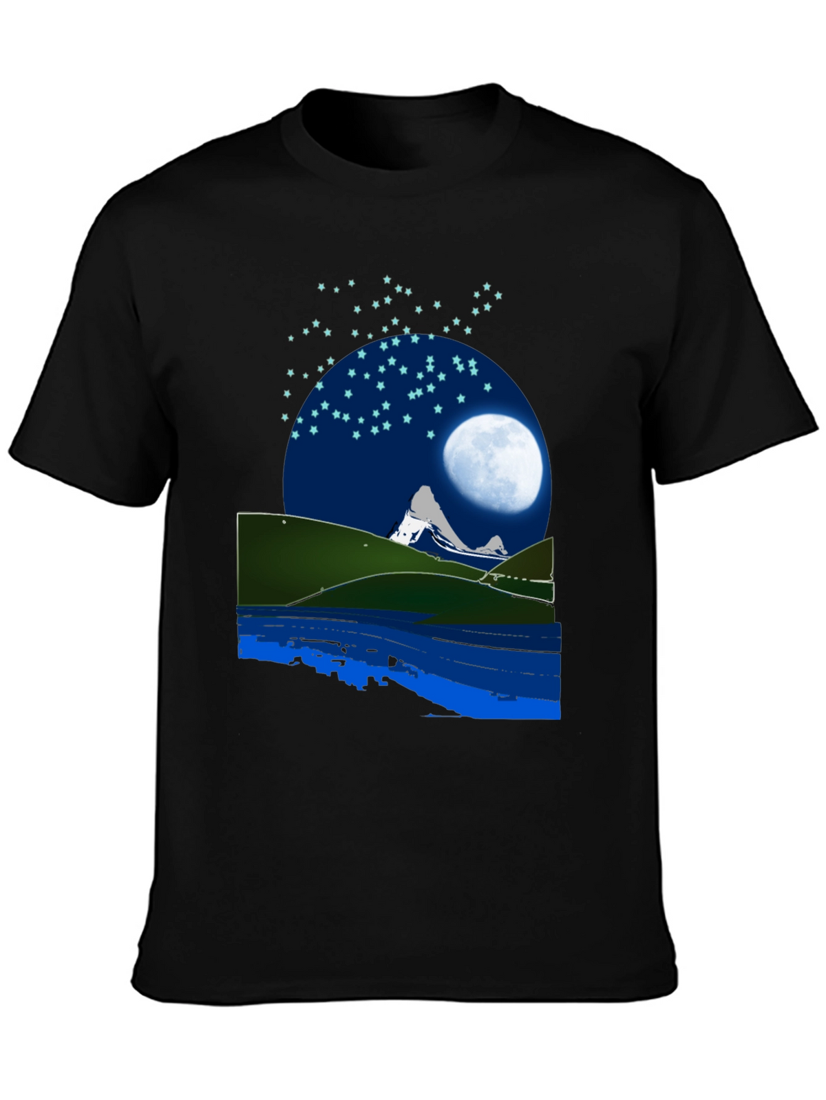 Night Sky Mountain Graphic Tee