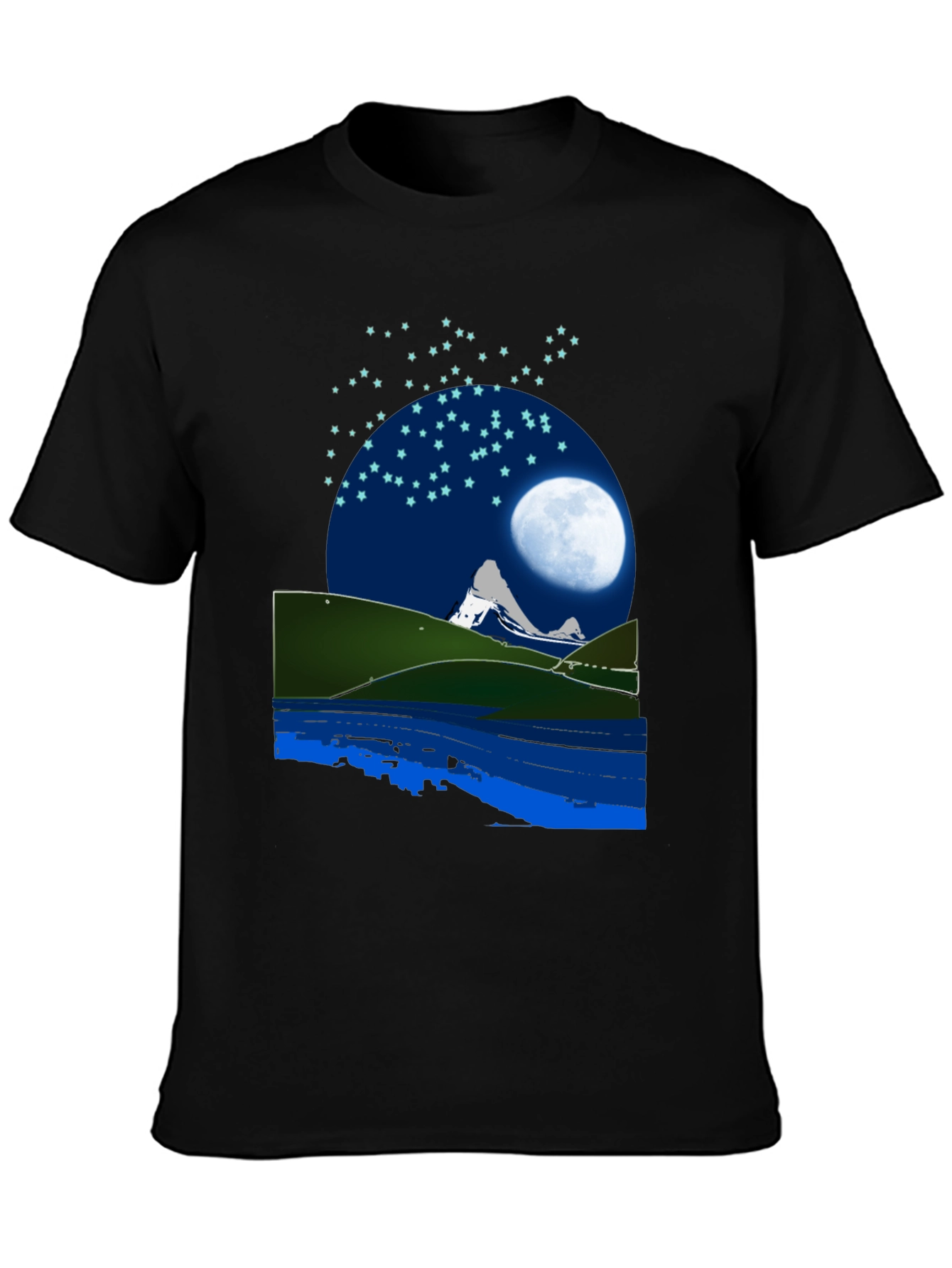 Night Sky Mountain Graphic Tee