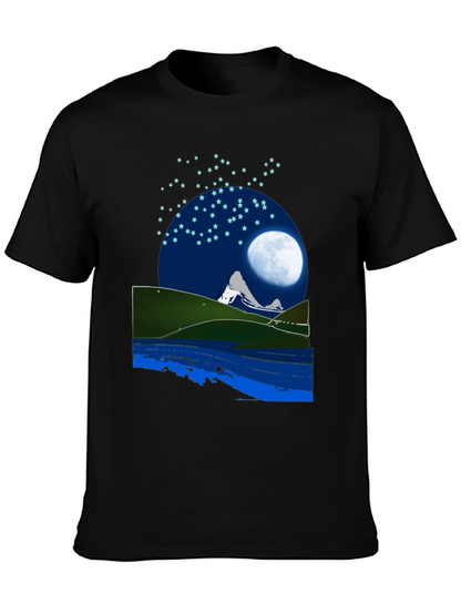 Night Sky Mountain Graphic Tee