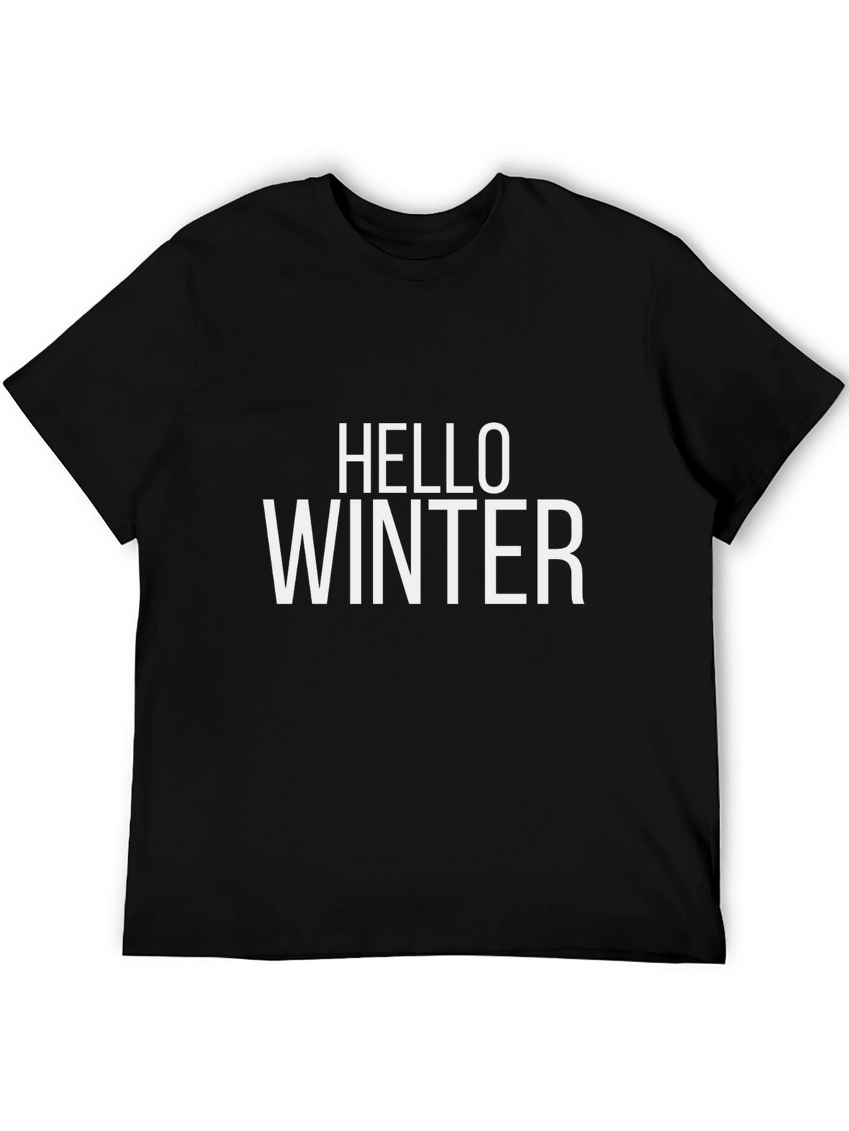 Hello Winter Black Graphic Tee