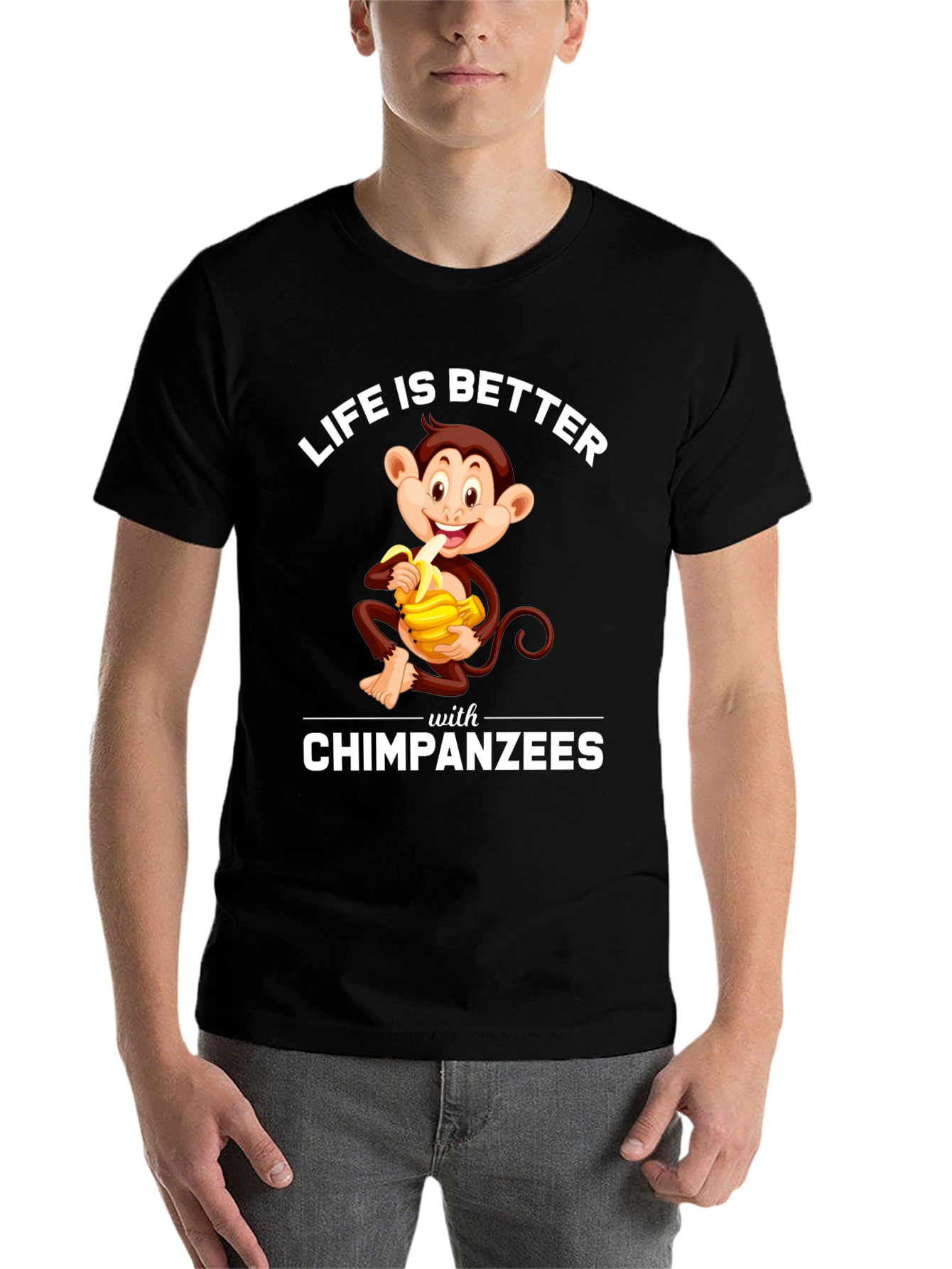 Chimpanzee T-Shirt - Life is Better with Chimpanzees