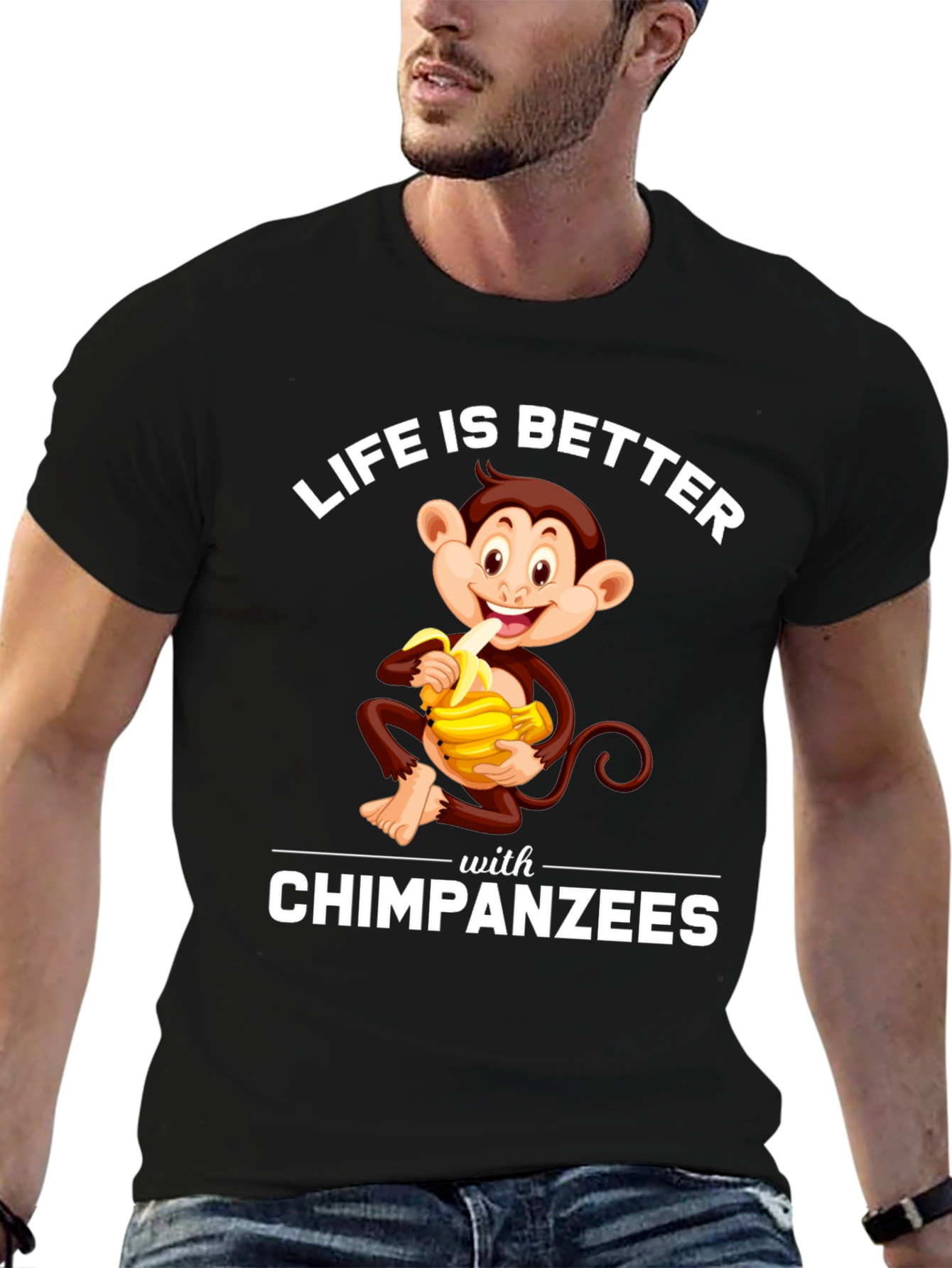 Chimpanzee T-Shirt - Life is Better with Chimpanzees