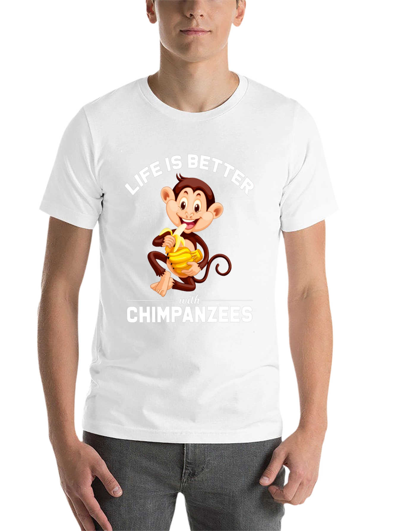 Chimpanzee T-Shirt - Life is Better with Chimpanzees