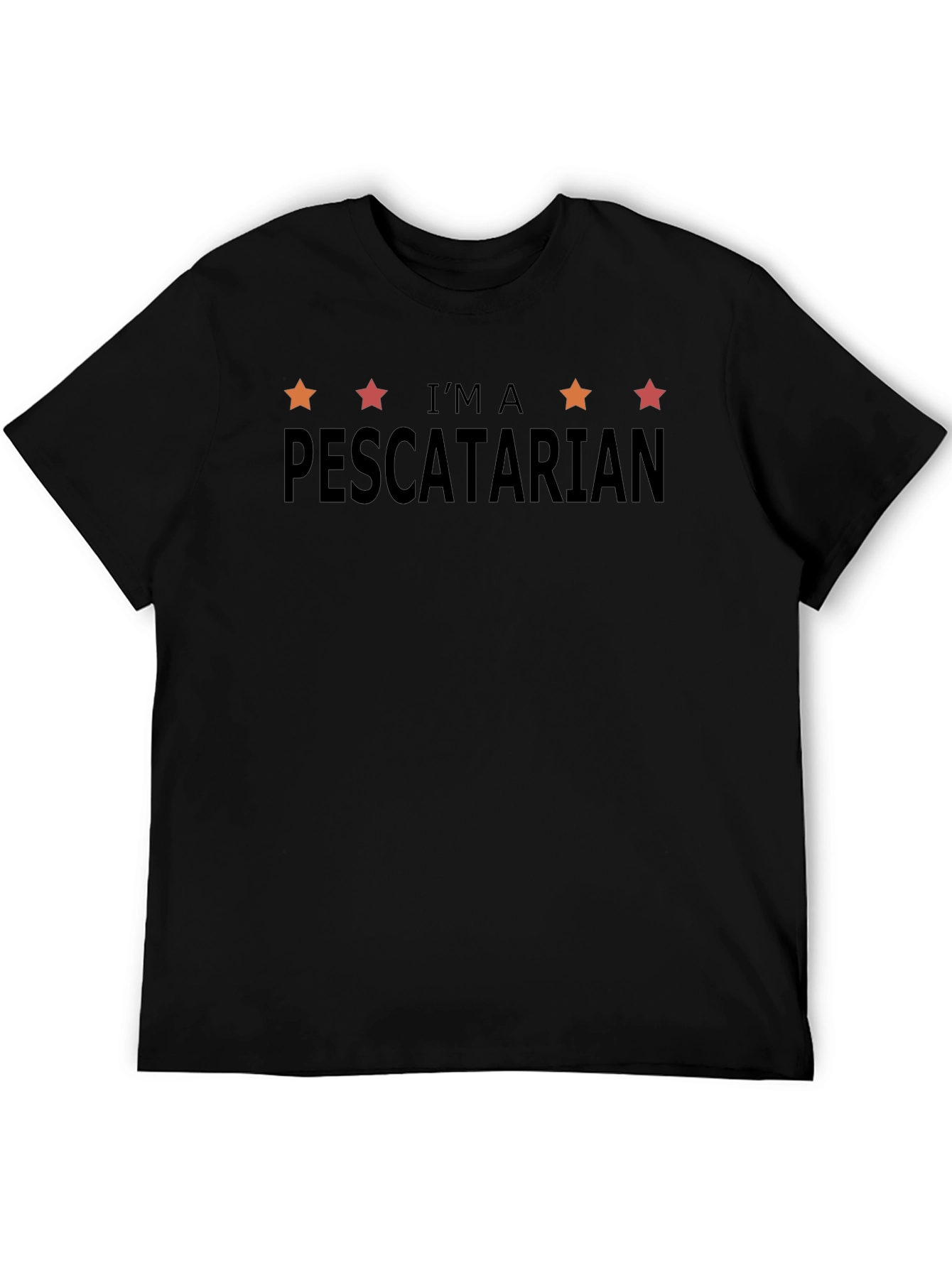 Im a Pescatarian Graphic Tee - Black