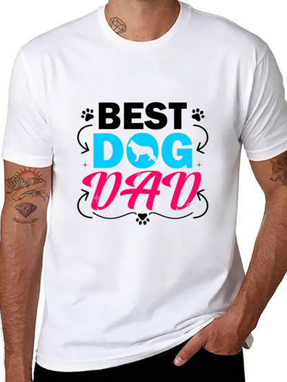 Best Dog Dad T-Shirt - Mens Black Tee