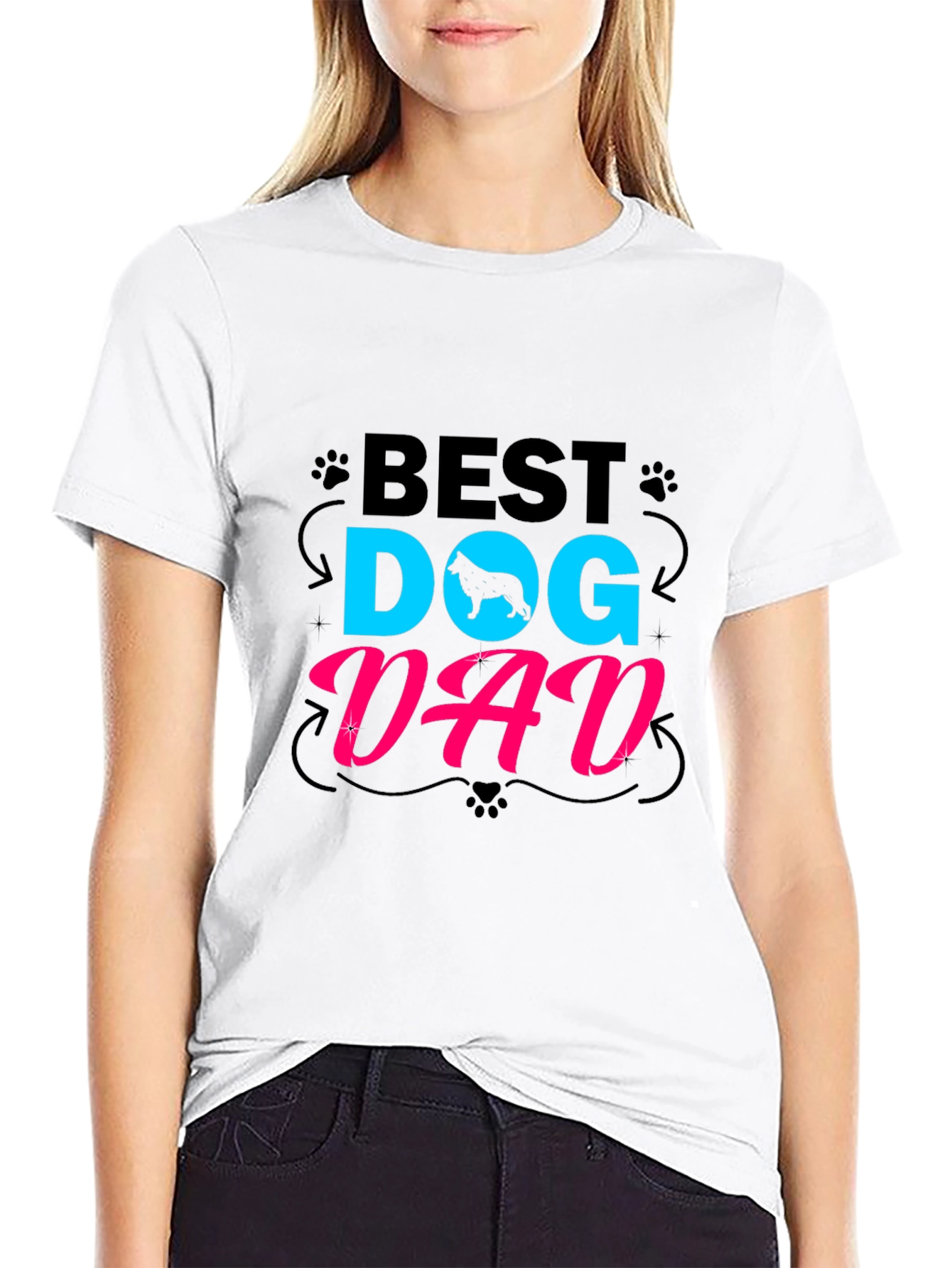 Best Dog Dad T-Shirt - Mens Black Tee