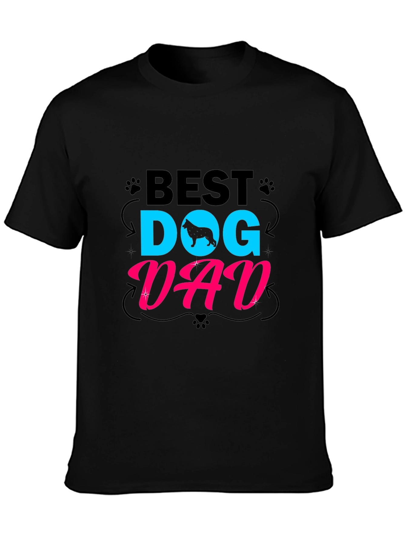 Best Dog Dad T-Shirt - Mens Black Tee