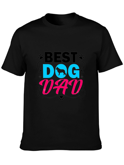 Best Dog Dad T-Shirt - Mens Black Tee