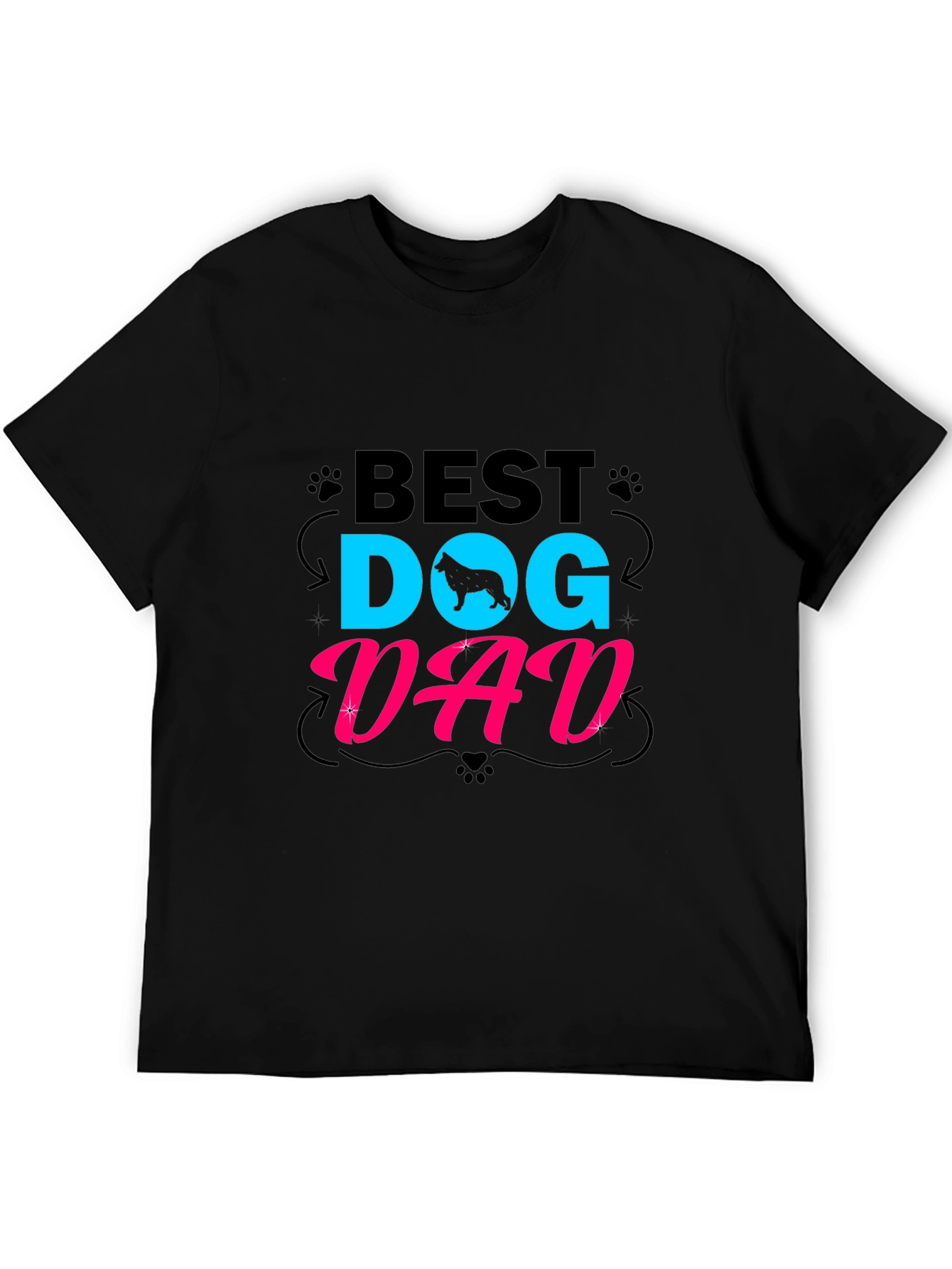 Best Dog Dad T-Shirt - Mens Black Tee