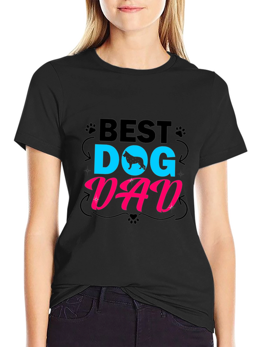 Best Dog Dad T-Shirt - Mens Black Tee